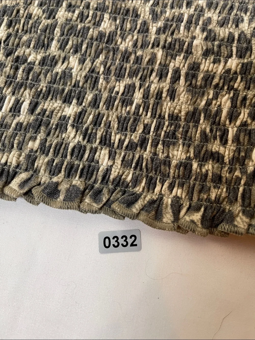 Zenana Outfitters Black and Cream Smocked Valance Panel